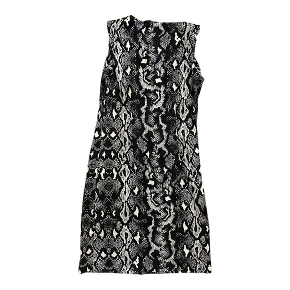 J. McLaughlin Devon Dress Snakeskin Print on Bainbridge Cloth Small See Note - Picture 5 of 9